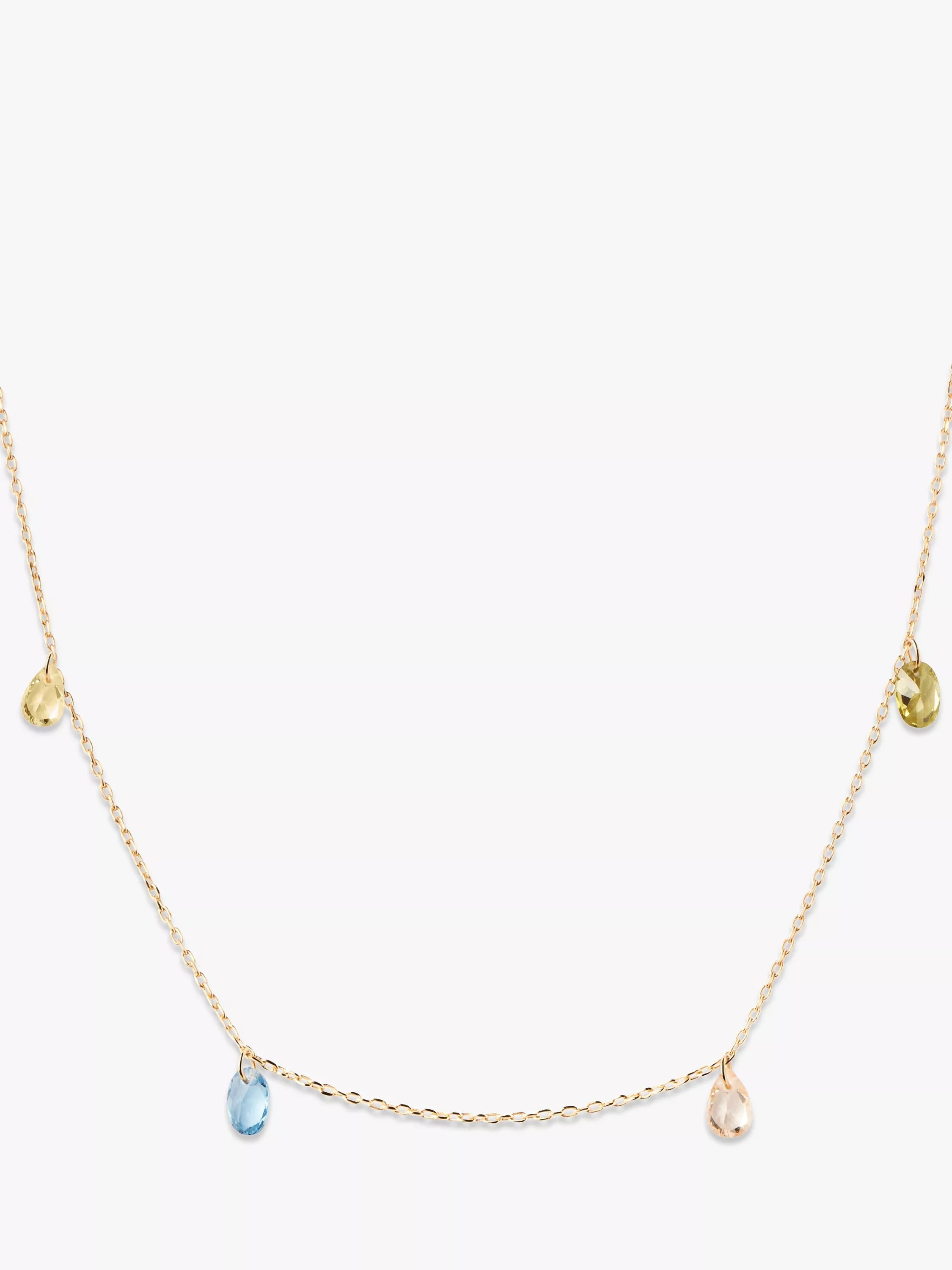 PDPAOLA Bloom Cubic Zirconia necklace 40-50cm, imported from the UK