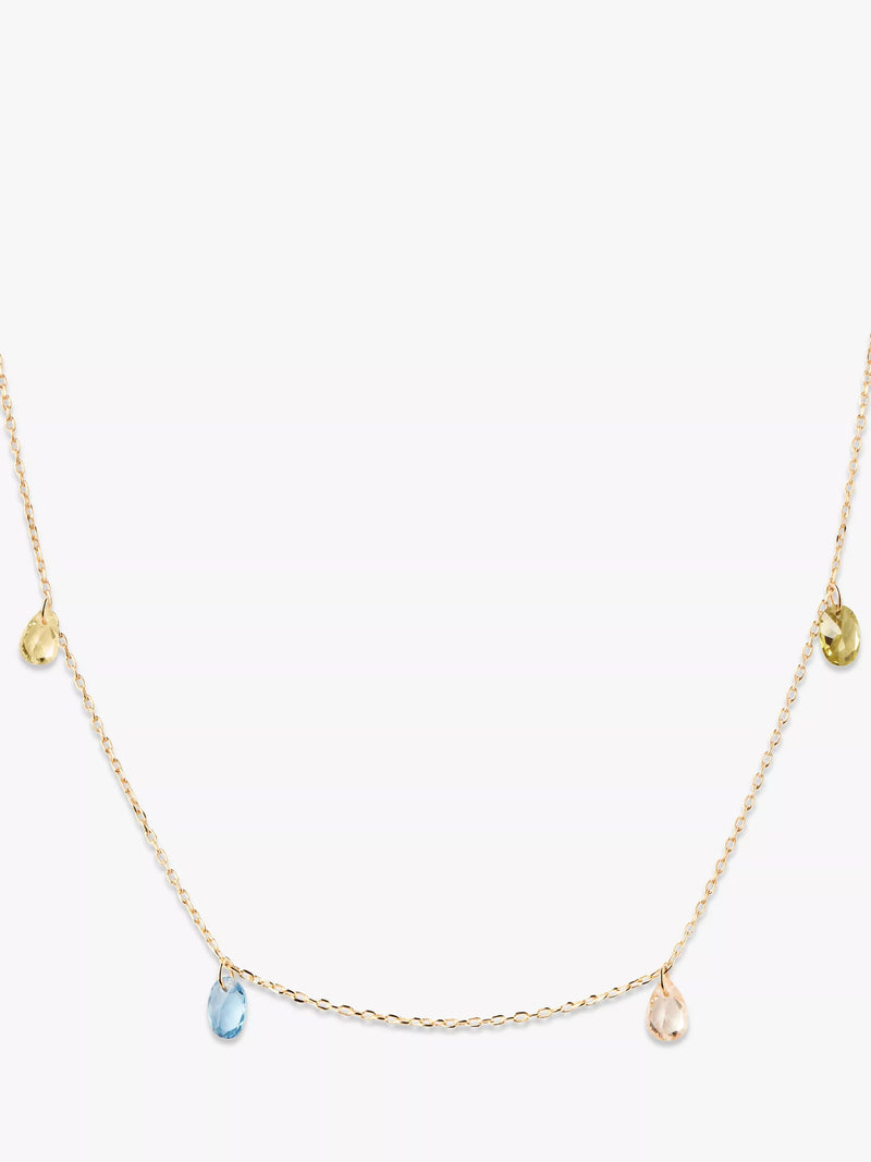 PDPAOLA Bloom Cubic Zirconia necklace 40-50cm, imported from the UK
