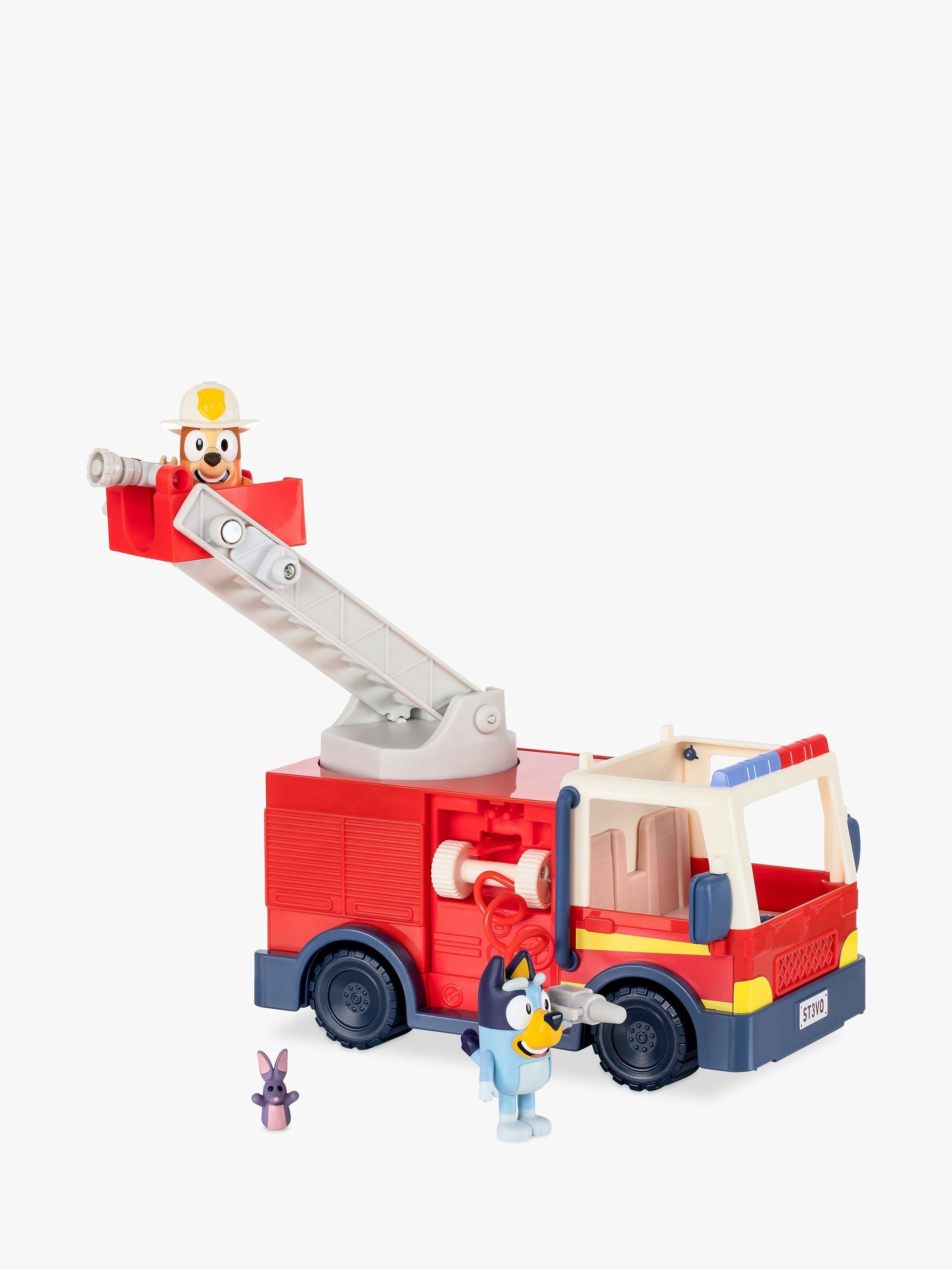 Bluey Fire Truck Playset with Bingo and Bluey figures (British brand)
