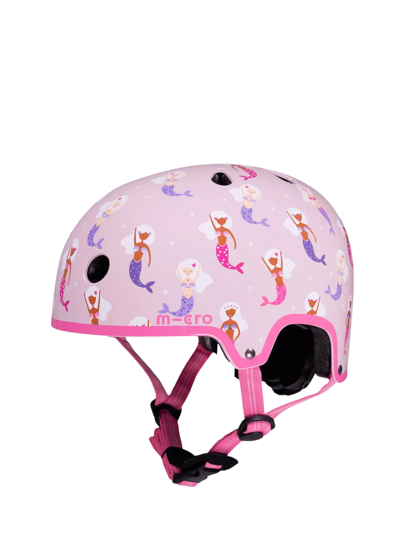 Micro Scooters Kinder Meerjungfrau Fahrrad Roller Sicherheit Helm Rosa