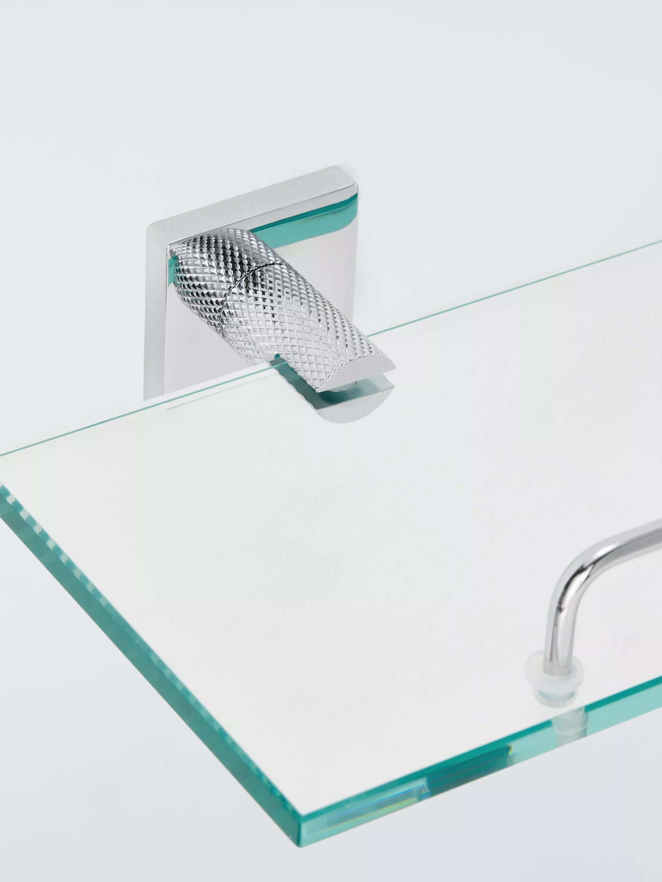 John Lewis glass shelf with rail silver finish, UK version