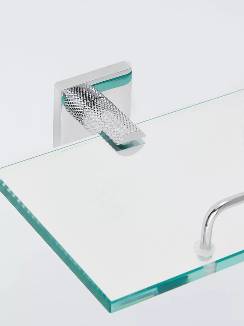 John Lewis glass shelf with rail silver finish, UK version
