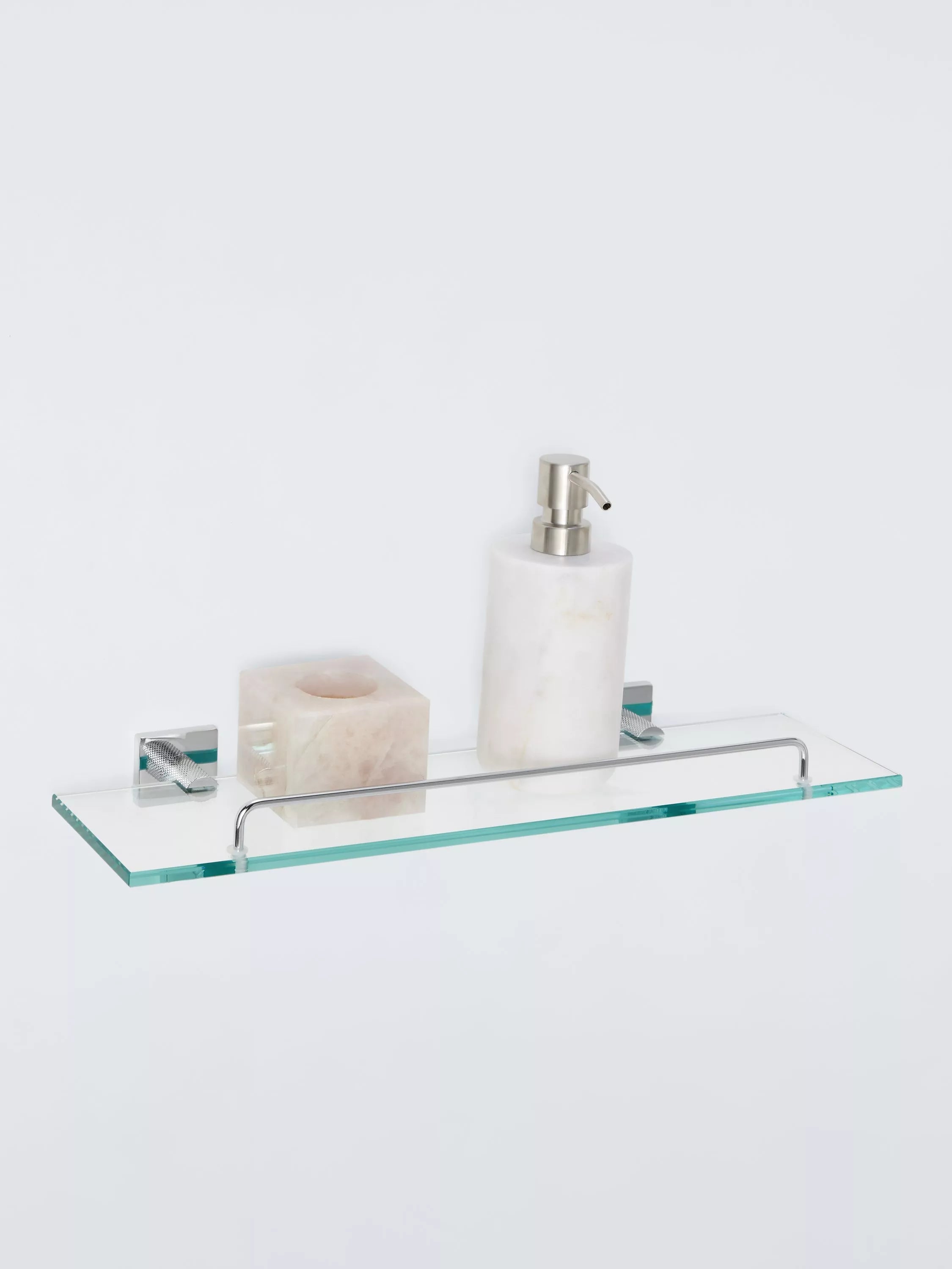 John Lewis glass shelf with rail silver finish, UK version