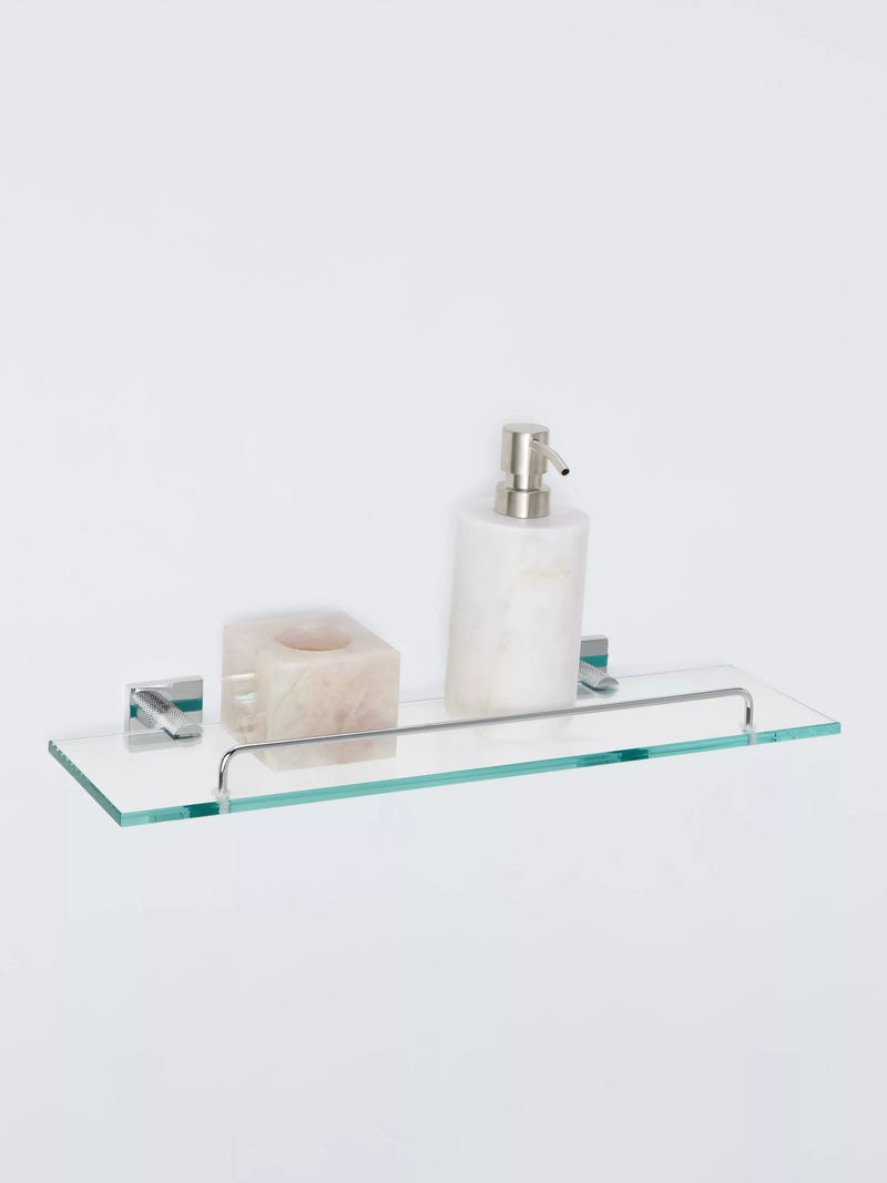 John Lewis glass shelf with rail silver finish, UK version