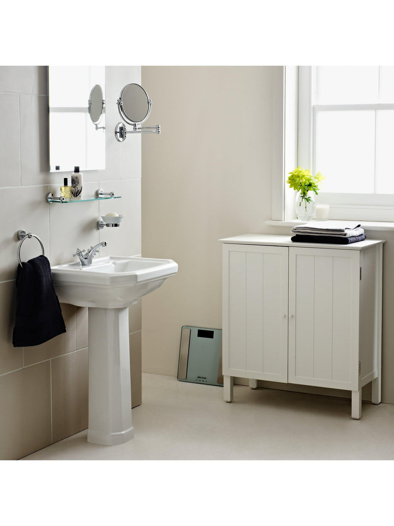 John Lewis Lux extendable bathroom swivel mirror silver (British brand)