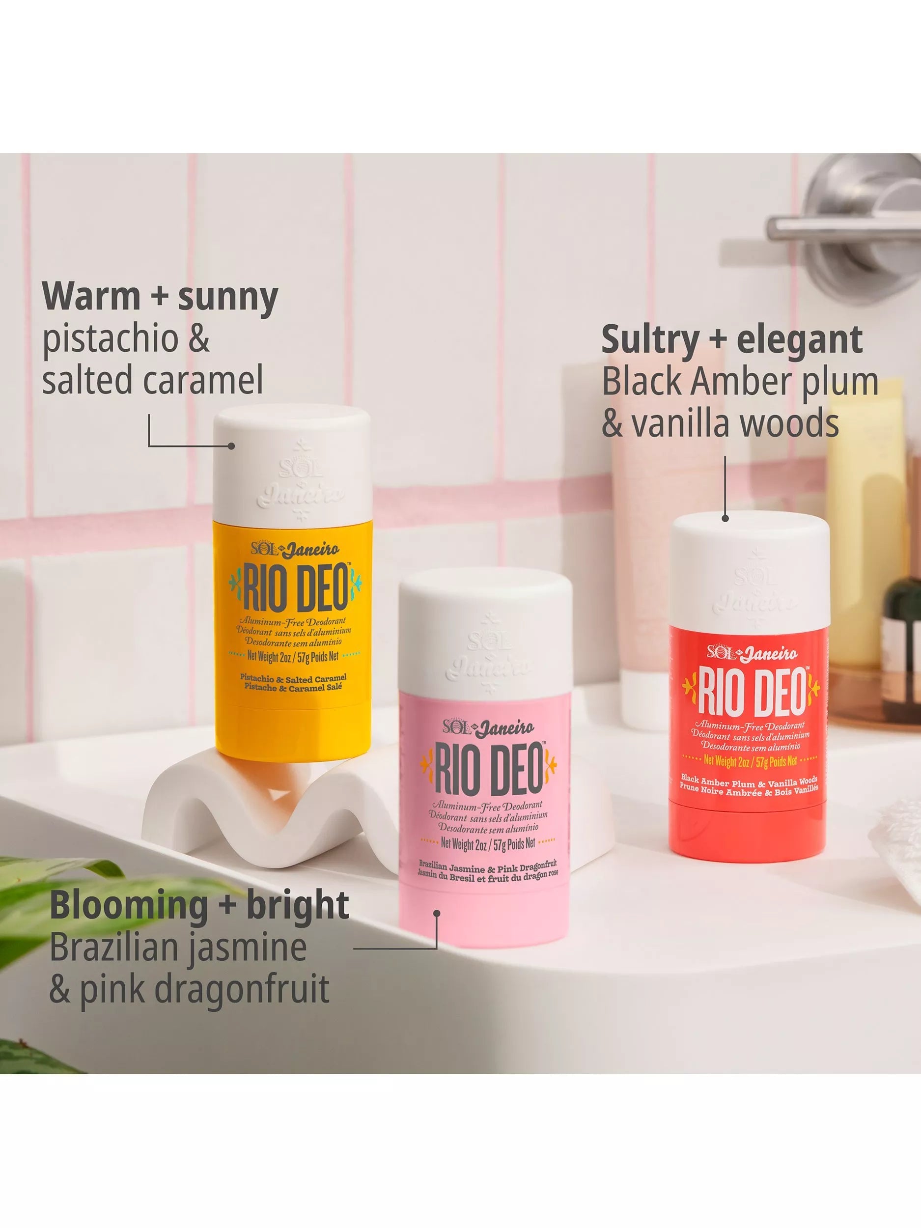 Sol de Janeiro Rio Deo aluminium-free deodorant 57g, imported from the UK