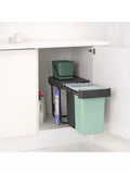 Brabantia Sort & Go built-in kitchen bin with two 15L compartments - British product