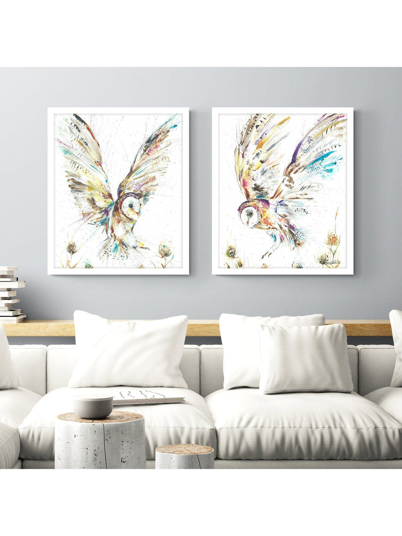 John Lewis Barn Owl I framed print Multi 63.5 x 53.5cm - British product