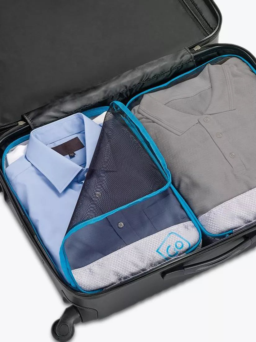 Go Travel twin packing cubes with mesh front and handles (British brand)