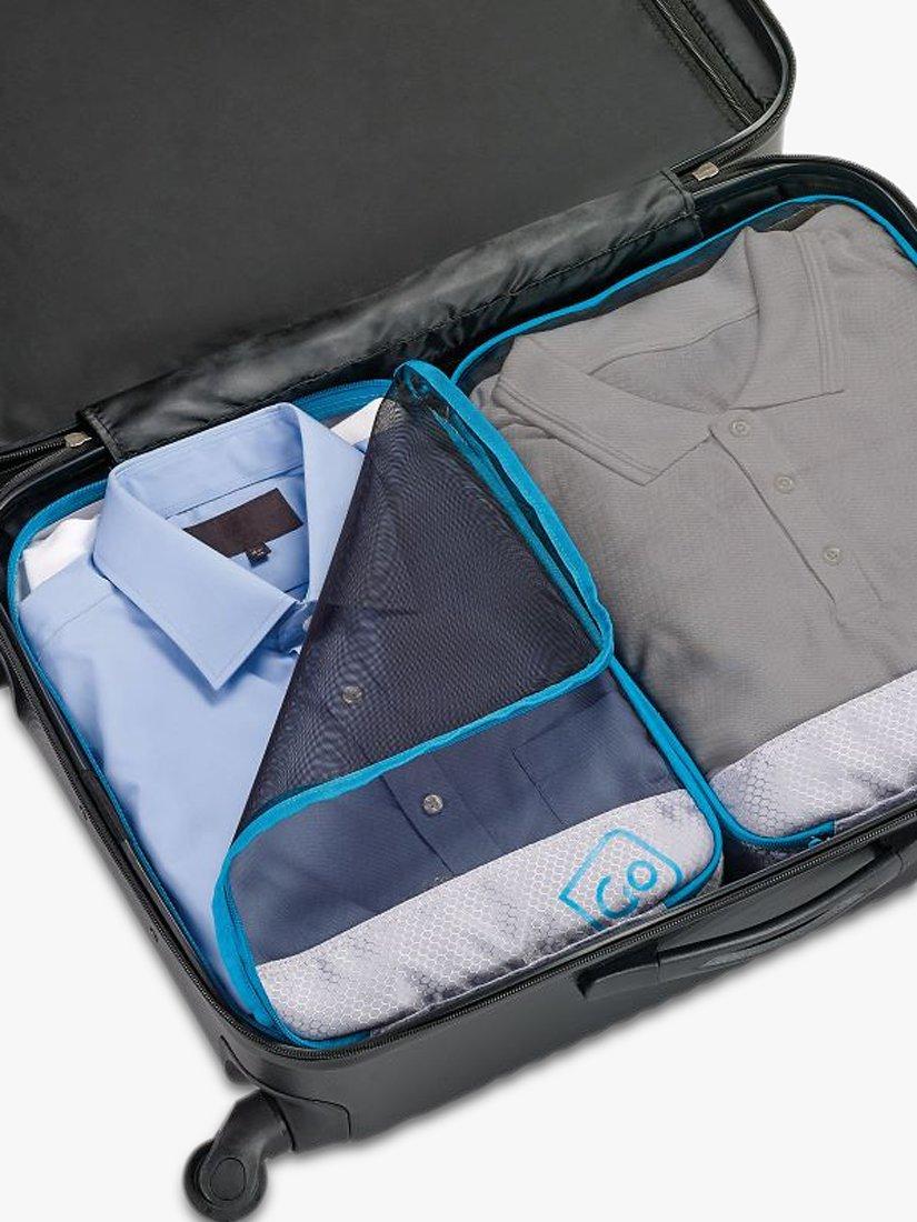 Go Travel twin packing cubes with mesh front and handles (British brand)