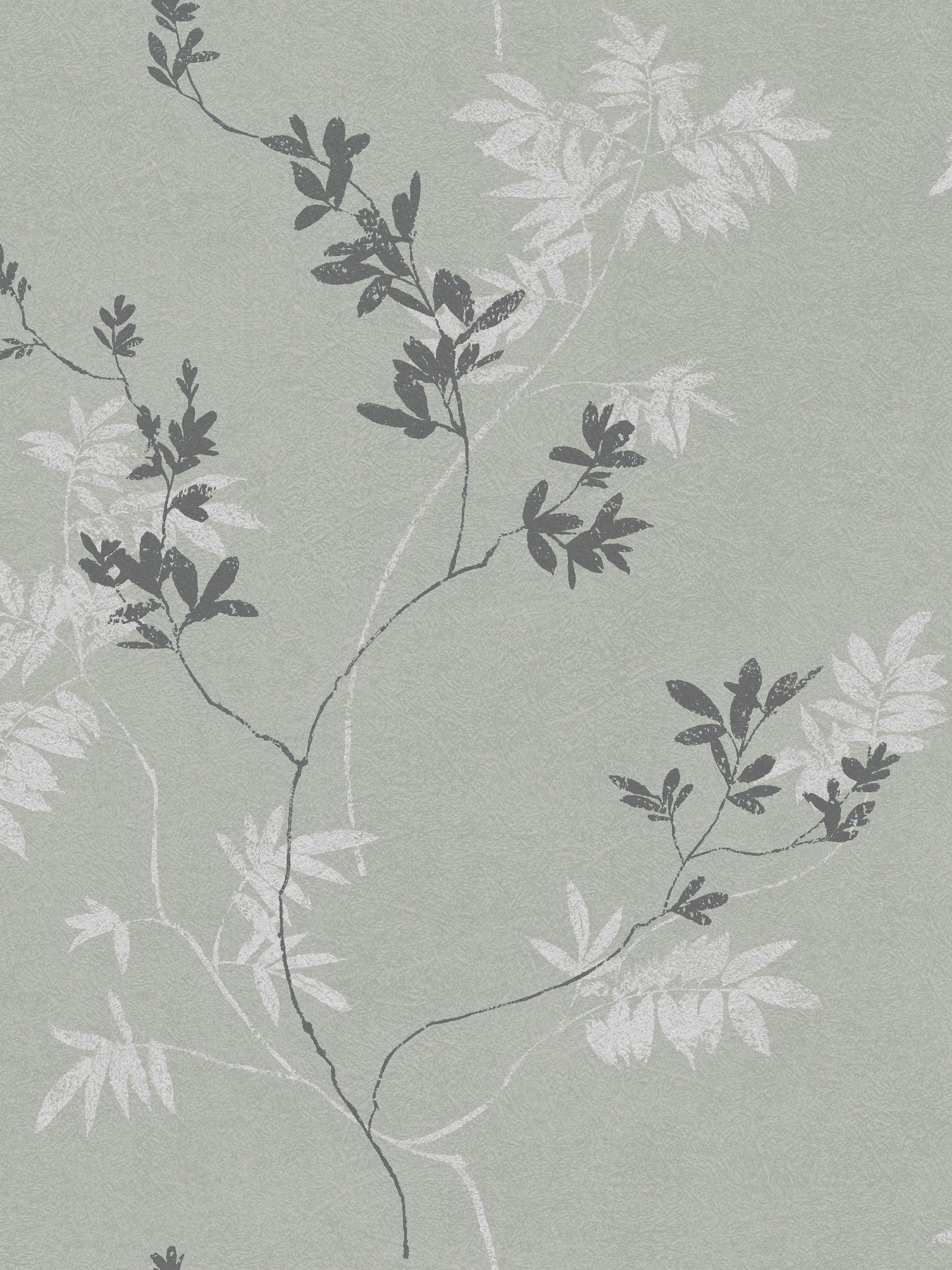 Large-Scale Leaf Motif Wallpaper Design