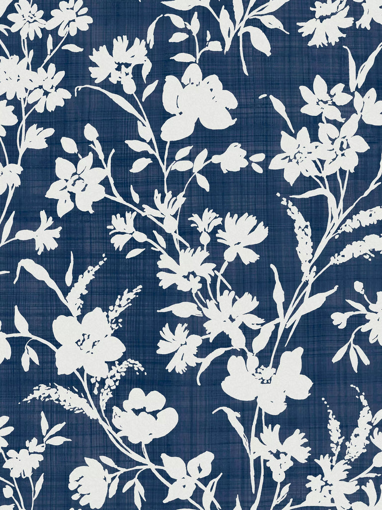 Laura Ashley Rye Wallpaper, Midnight Sea