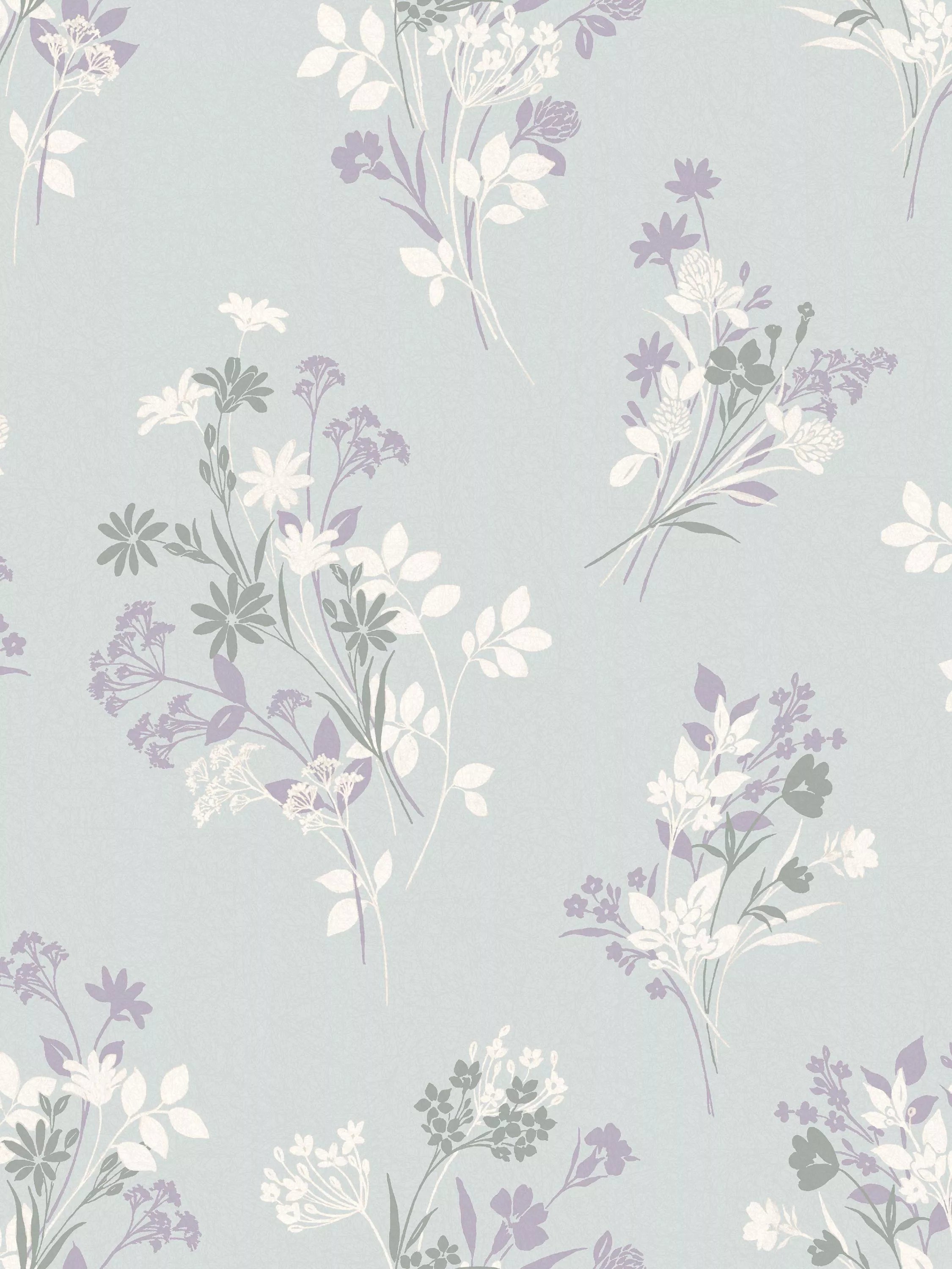 Laura Ashley Igerna Wallpaper - Pale Duck Egg Blue
