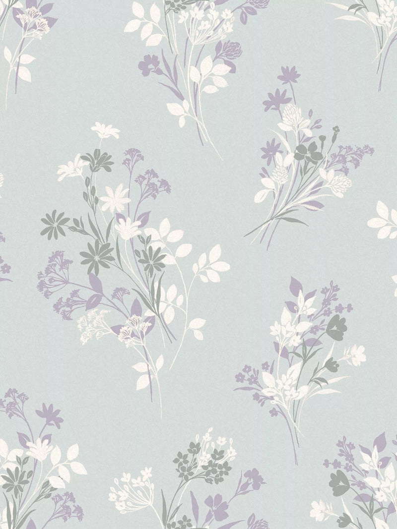 Laura Ashley Igerna Wallpaper - Pale Duck Egg Blue