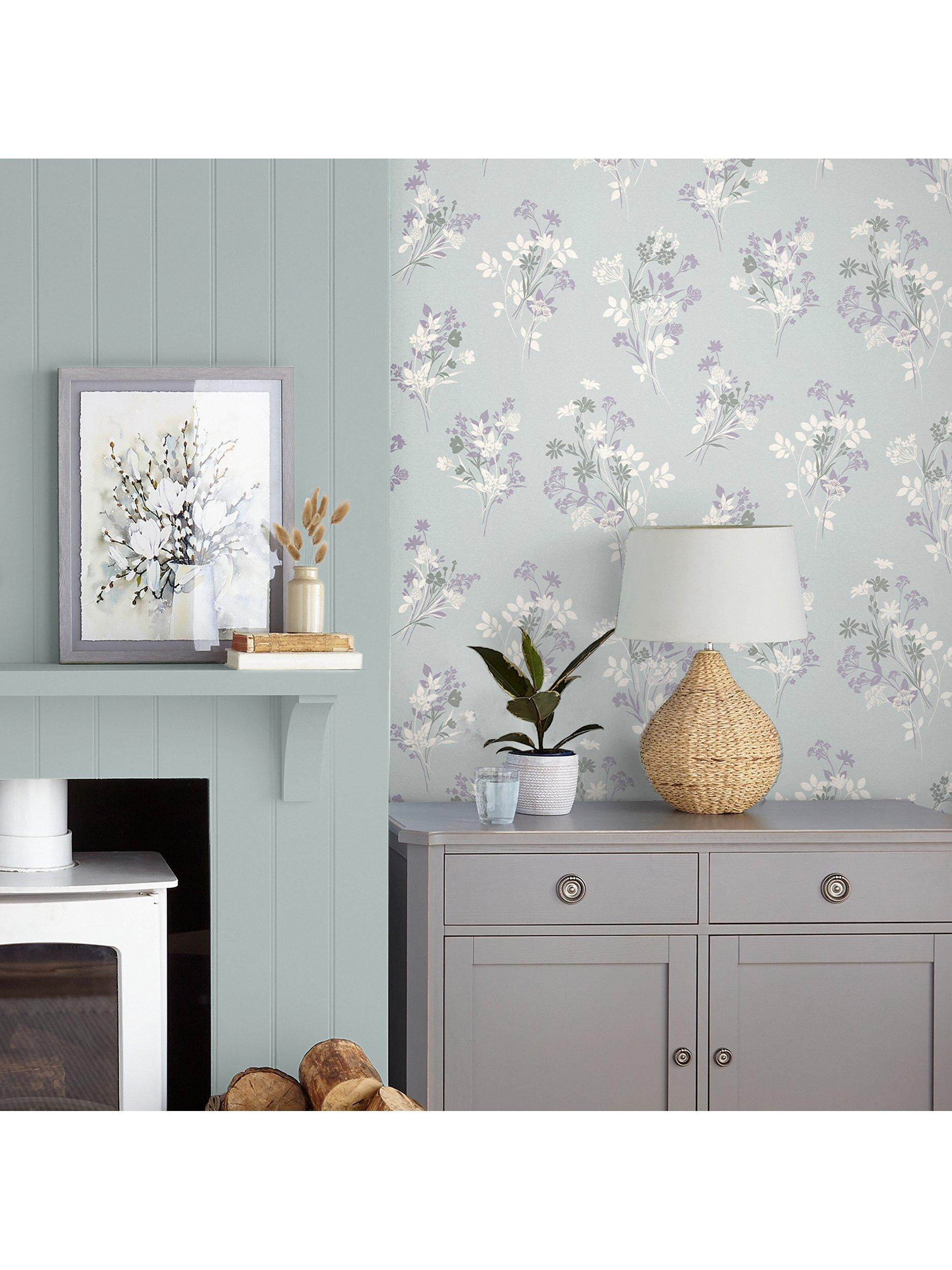 Laura Ashley Igerna wallpaper floral print 10m (British brand)