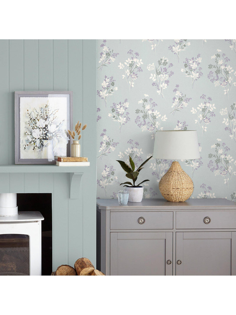 Laura Ashley Igerna wallpaper floral print 10m (British brand)