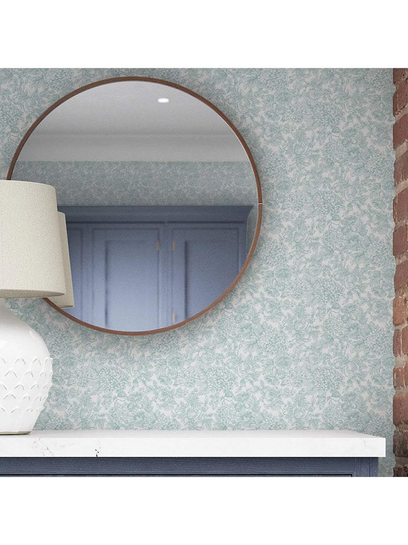 Laura Ashley Louise wallpaper duck egg blue 10m x 52cm UK version