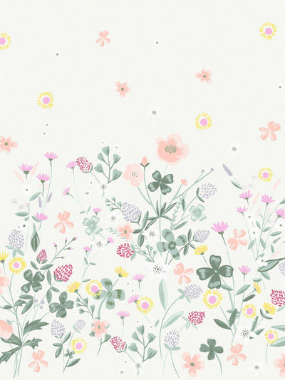 Heldekkende Blomstertapet Veggdekor Rull med 6 Paneler, 17m x 50cm