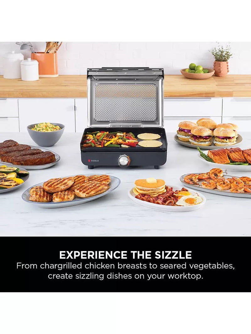 Ninja Sizzle low smoke indoor grill with flat plate, imported from the UK