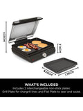 Ninja Sizzle low smoke indoor grill with flat plate, imported from the UK