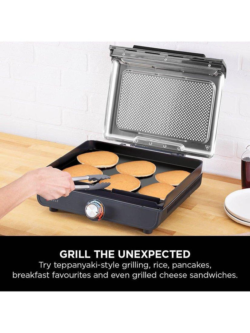 Ninja Sizzle low smoke indoor grill with flat plate, imported from the UK