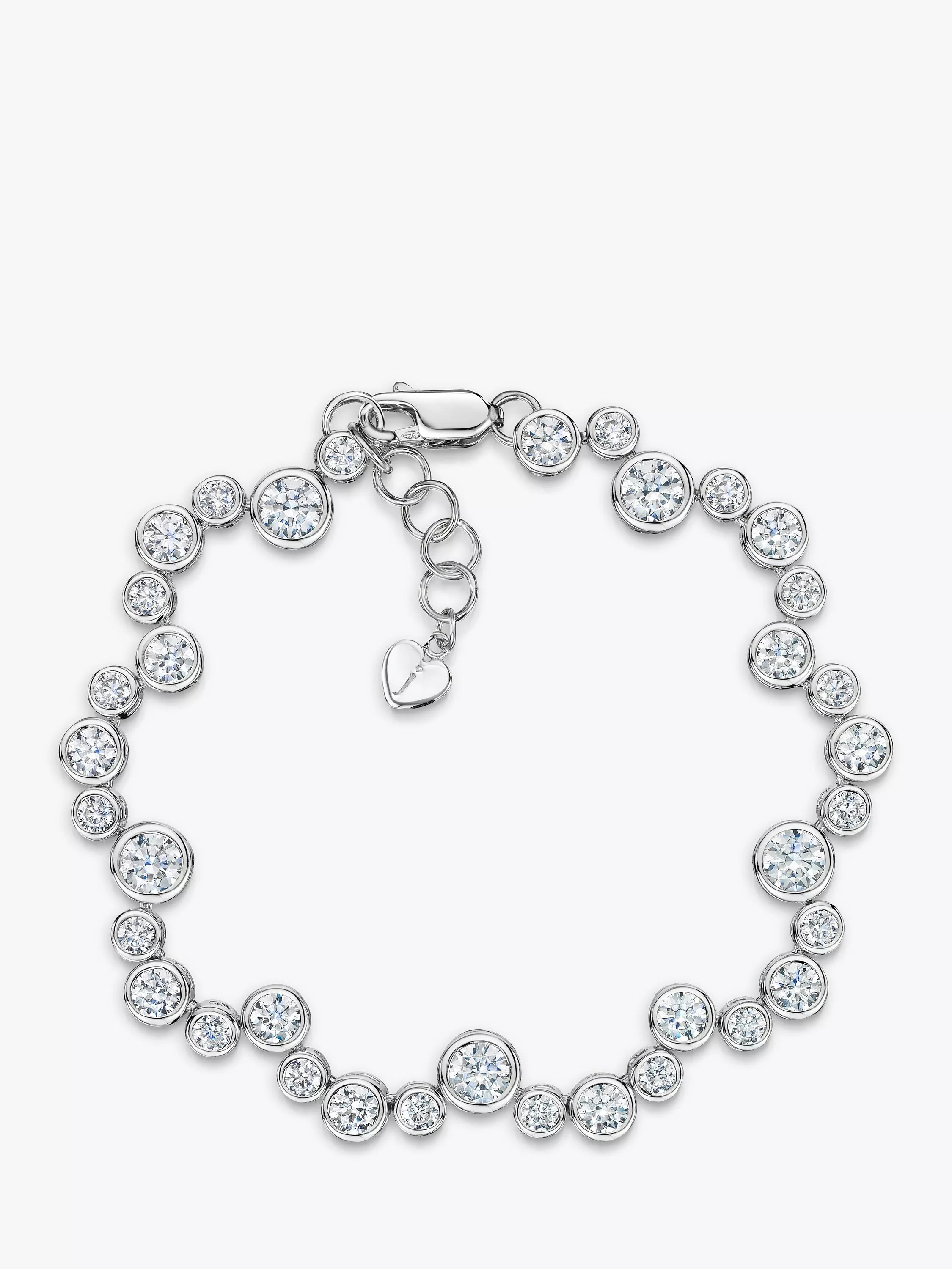 Jools by Jenny Brown cubic zirconia bubble bracelet silver (British brand)