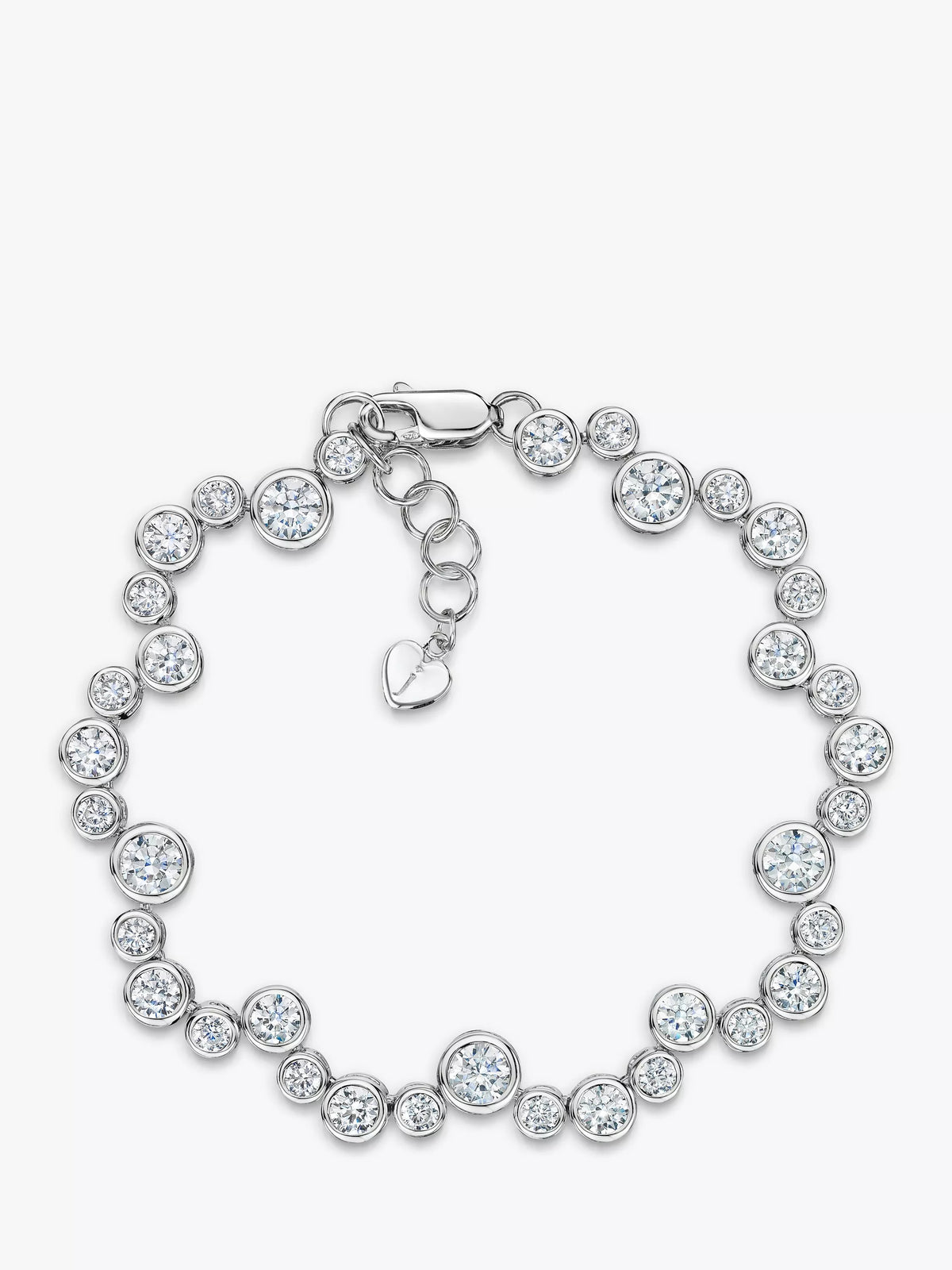 Jools by Jenny Brown cubic zirconia bubble bracelet silver (British brand)