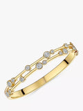 Jools by Jenny Brown Cubic Zirconia Bubble Double Row Bangle
