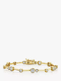 Jools by Jenny Brown Cubic Zirconia Bubble Line Bracelet, Gold