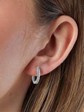 Jools by Jenny Brown cubic zirconia huggie hoop earrings 1.5cm, UK version