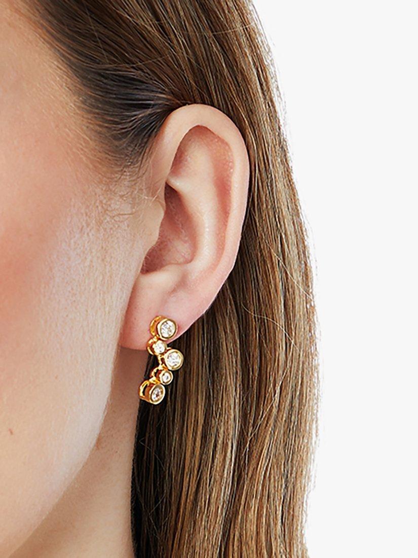 Jools by Jenny Brown cubic zirconia bubble drop earrings, UK version