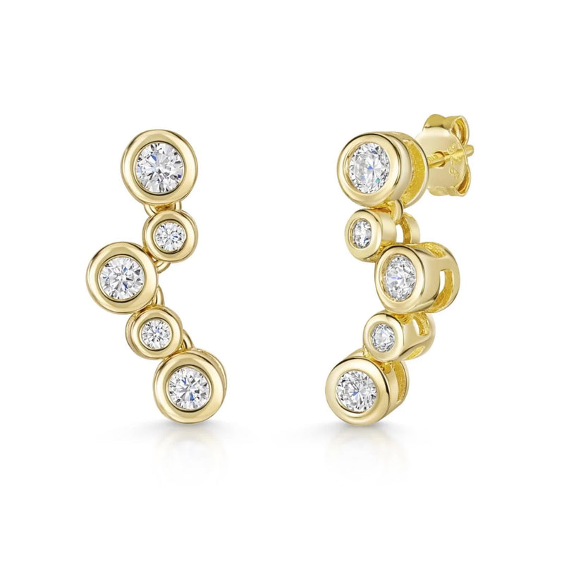 Jools by Jenny Brown cubic zirconia bubble drop earrings, UK version