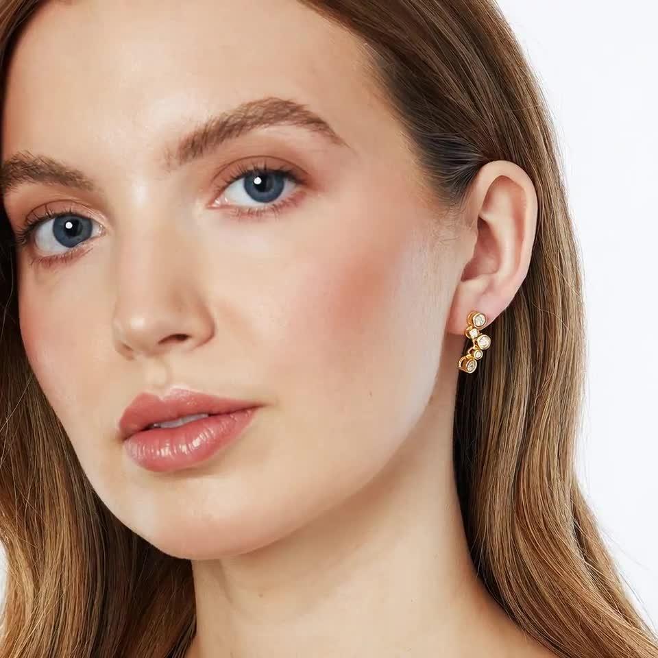 Jools by Jenny Brown cubic zirconia bubble drop earrings, UK version
