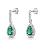 Jools by Jenny Brown cubic zirconia halo drop earrings - British product