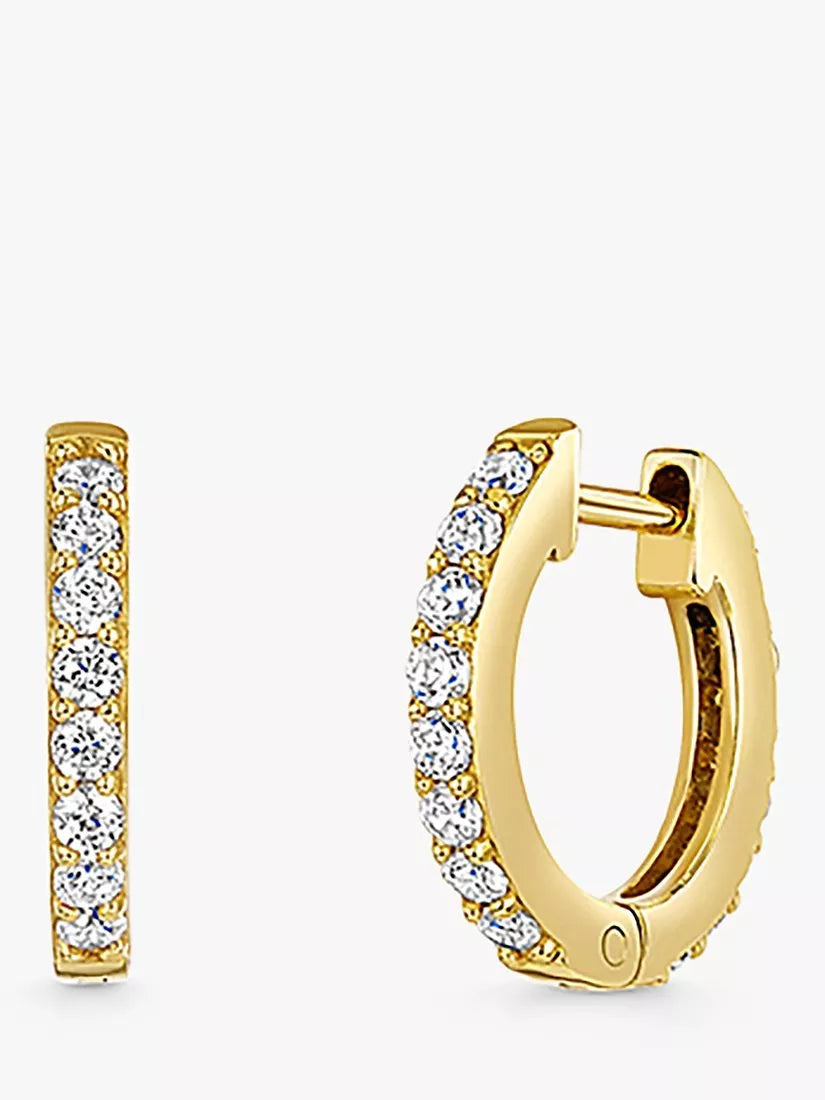 Jools by Jenny Brown Cubic Zirconia Huggie Hoop Earrings