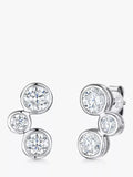 Jools by Jenny Brown cubic zirconia bubble stud earrings 1.4cm, imported from the UK