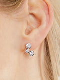 Jools by Jenny Brown cubic zirconia bubble stud earrings 1.4cm, imported from the UK