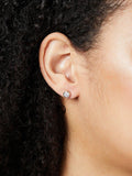 Jools by Jenny Brown cubic zirconia stud earrings 6mm, imported from the UK