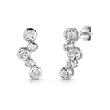 Jools by Jenny Brown cubic zirconia bubble drop earrings, UK version