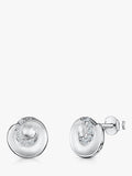 Jools by Jenny Brown cubic zirconia swirl stud earrings 1cm - British product