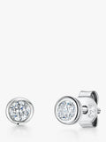 Jools by Jenny Brown cubic zirconia rubover stud earrings 5mm - British product