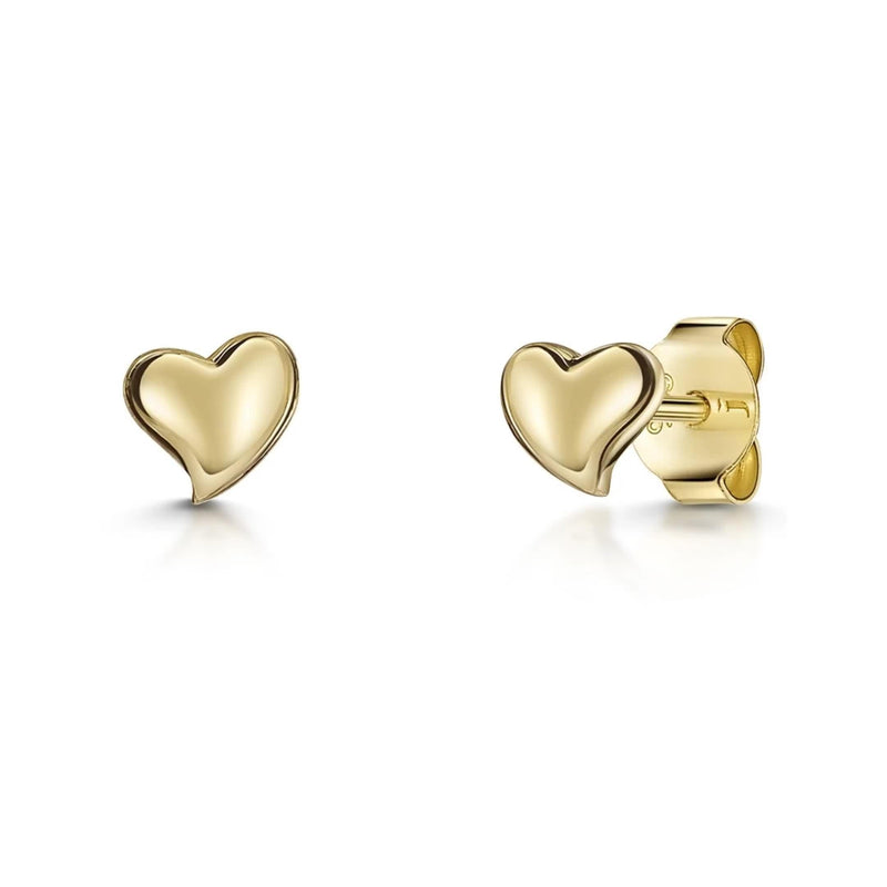 Jools by Jenny Brown heart stud earrings sterling silver, imported from the UK