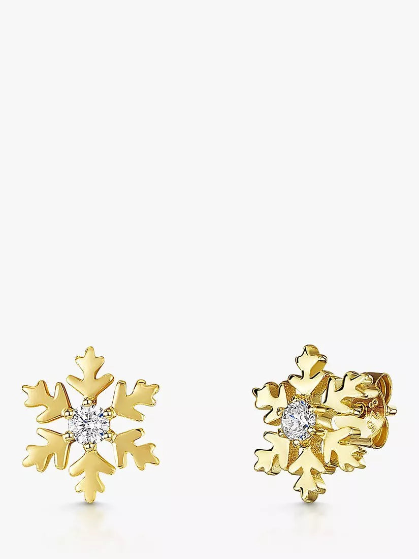 Jools by Jenny Brown snowflake stud earrings, imported from the UK