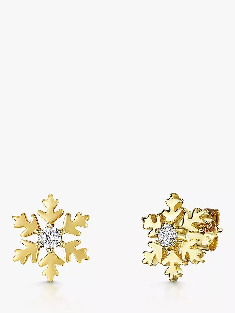 Jools by Jenny Brown snowflake stud earrings, imported from the UK