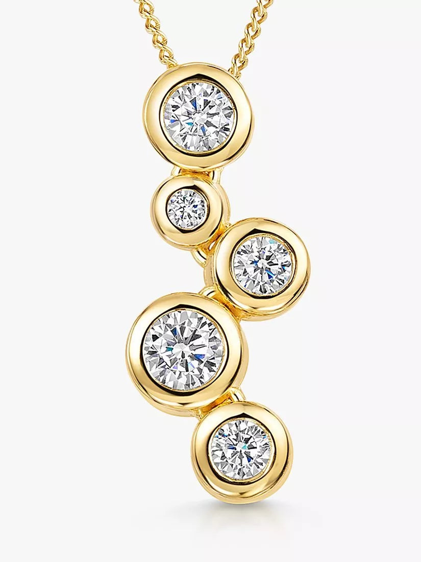 Jools by Jenny Brown cubic zirconia bubble pendant necklace (British brand)