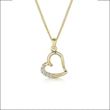Jools by Jenny Brown cubic zirconia hanging heart necklace, UK version
