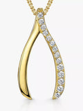 Jools by Jenny Brown Cubic Zirconia Wishbone Necklace