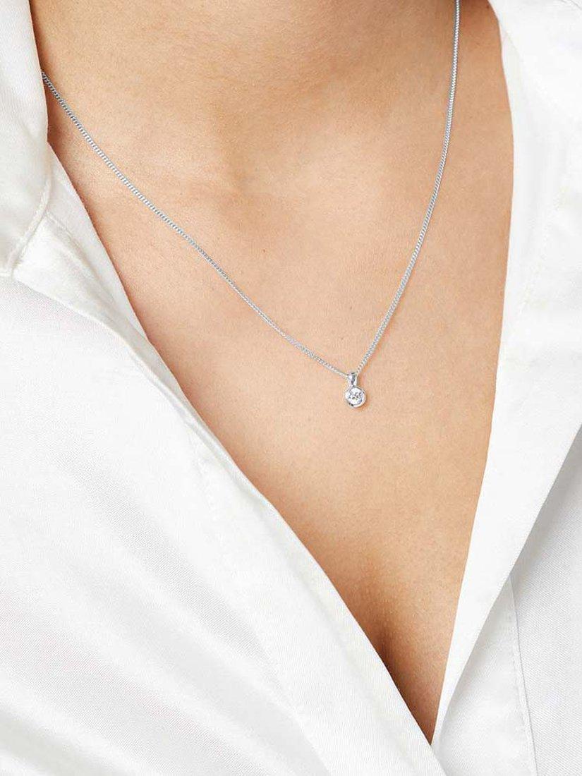 Jools by Jenny Brown cubic zirconia pendant necklace (British brand)