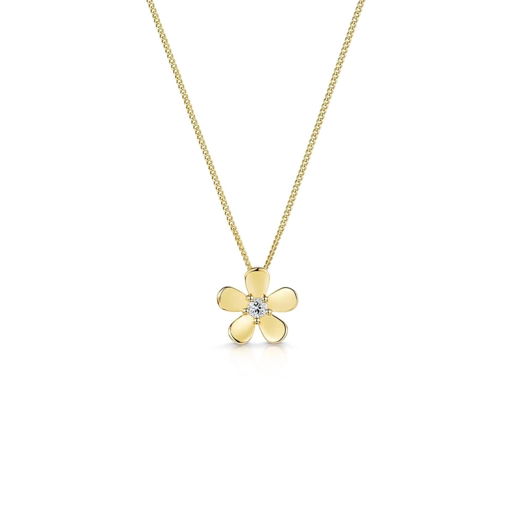 Jools by Jenny Brown cubic zirconia flower pendant, UK version