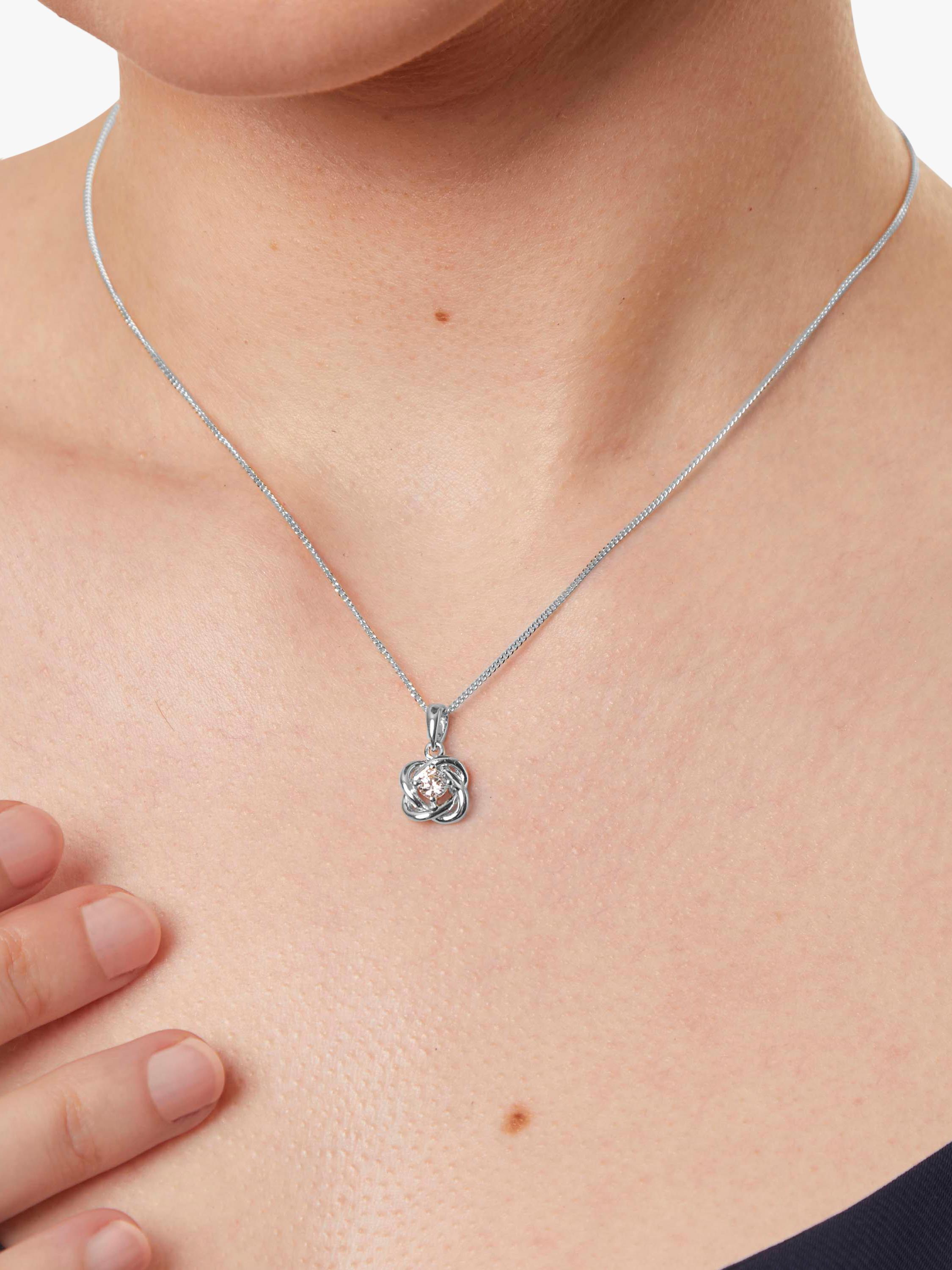 Jools by Jenny Brown woven cubic zirconia pendant necklace imported from UK